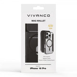 Vivanco iPhone 16 Pro -kotelo Mag Wallet Musta
