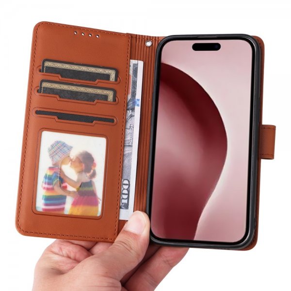 Betopnice iPhone 16 Pro -kuori irrotettavalla kuorella 005 Ruskea