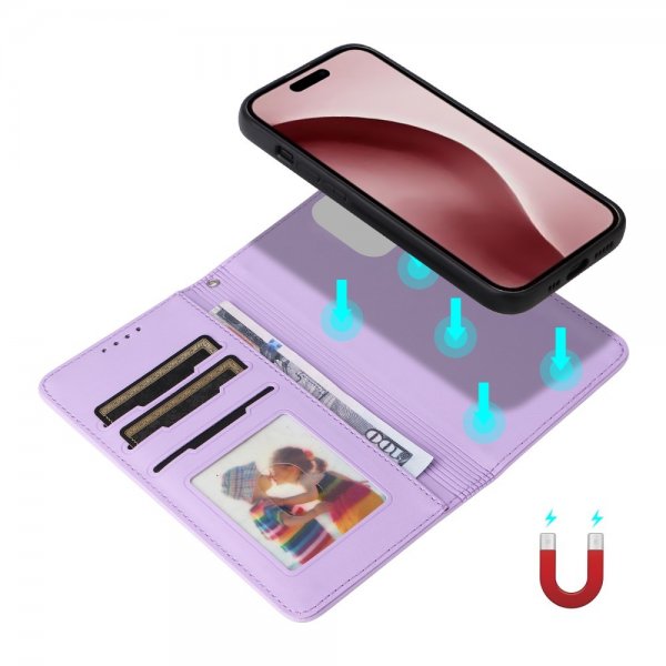 Betopnice iPhone 16 Pro -kuoret irrotettavalla kuorella 005 Violetti