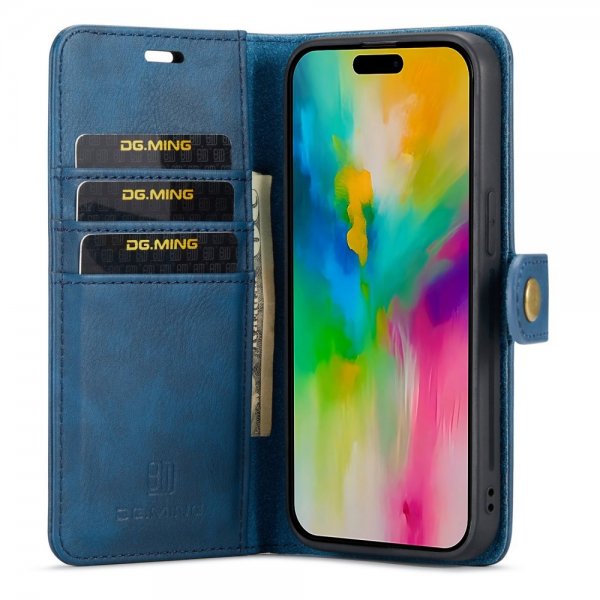 Dg.Ming iPhone 16 Pro -kotelo irrotettavalla kuorella, sininen