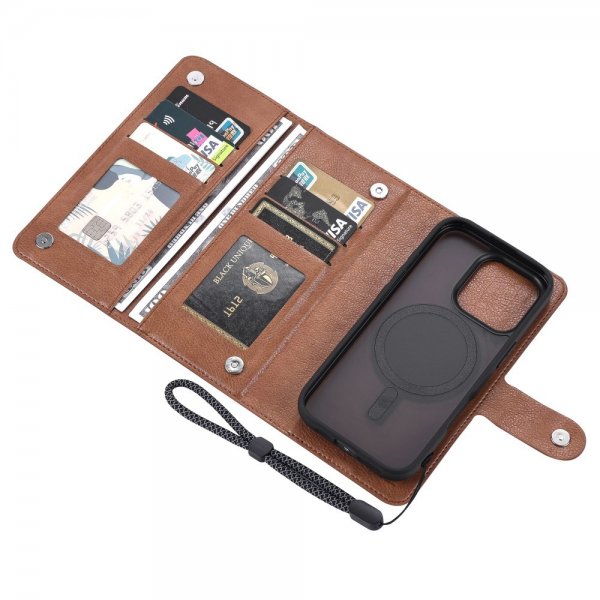 VILI iPhone 16 Pro Kotelo irrotettavalla kuorella GV Series MagSafe Ruskea