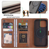 VILI iPhone 16 Pro Kotelo irrotettavalla kuorella GV Series MagSafe Ruskea