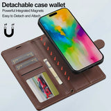 Lc.Imeeke iPhone 16 Pro -kotelo irrotettavalla kuorella L2 Series MagSafe Ruskea