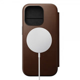 Nomad iPhone 16 Pro -suojakuori Modern Leather Folio, ruskea