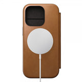 Nomad iPhone 16 Pro -suojakuori Modern Leather Folio, English Tan