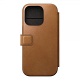 Nomad iPhone 16 Pro -suojakuori Modern Leather Folio, English Tan