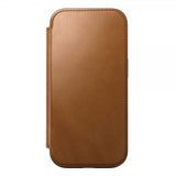 Nomad iPhone 16 Pro -suojakuori Modern Leather Folio, English Tan
