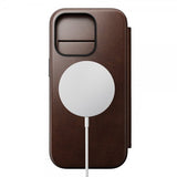 Nomad iPhone 16 Pro -suojakuori Modern Leather Folio Horween Rustic Brown