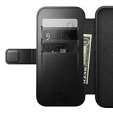 Nomad iPhone 16 Pro Fodral Modern Leather Folio Horween Musta