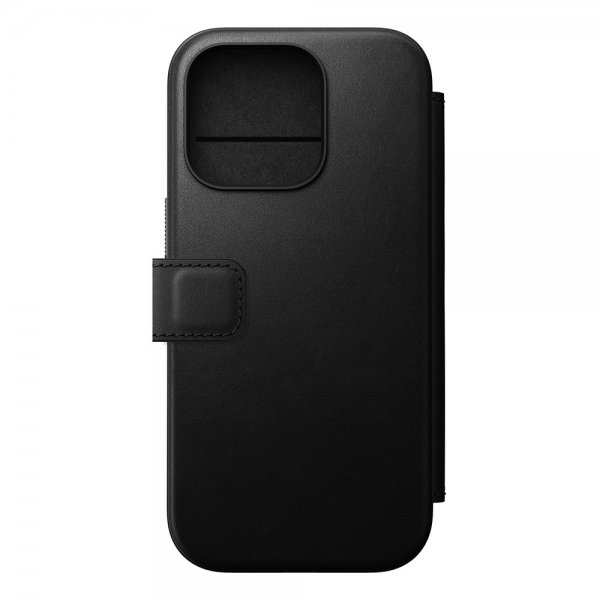 Nomad iPhone 16 Pro -kotelo Modern Leather Folio, musta