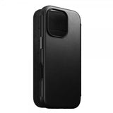 Nomad iPhone 16 Pro -kotelo Modern Leather Folio, musta