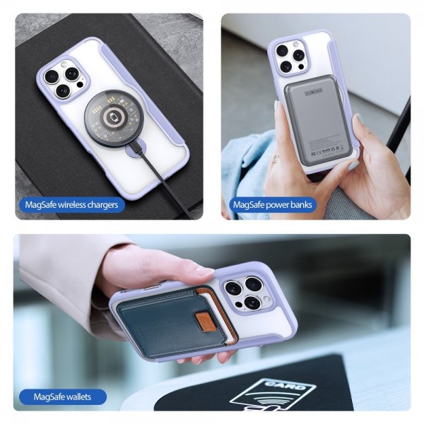 Dux Ducis iPhone 16 Pro -kuori Skin X Pro Series Kickstand MagSafe violetti