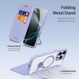 Dux Ducis iPhone 16 Pro -kuori Skin X Pro Series Kickstand MagSafe violetti