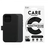 CARE by PanzerGlass iPhone 16 Pro Kotelo Tango Two-in-One Wallet MagSafe Musta