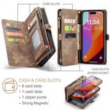 CaseMe iPhone 16 Pro Max Kotelo 008 Series Irrotettava Kuori Ruskea