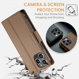 CaseMe iPhone 16 Pro Max Kotelo 023 Series Ruskea