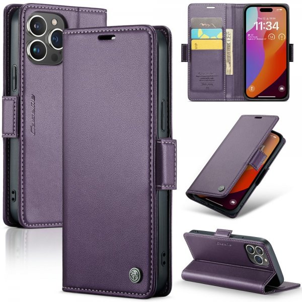 CaseMe iPhone 16 Pro Max -suojakotelo 023-sarja, violetti