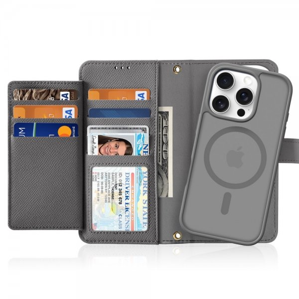 Dux Ducis iPhone 16 Pro Max -kotelo 2-in-1 Lawa Series MagSafe harmaa