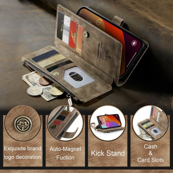 CaseMe iPhone 16 Pro Max -kotelo C30-sarja Ruskea