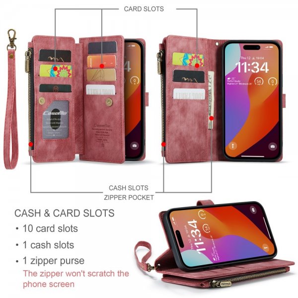 CaseMe iPhone 16 Pro Max -kotelo C30-sarja Punainen
