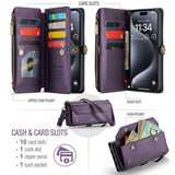 CaseMe iPhone 16 Pro Max C36 -sarjan suojakotelo, violetti