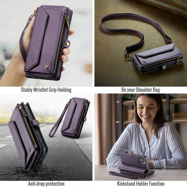 CaseMe iPhone 16 Pro Max C36 -sarjan suojakotelo, violetti