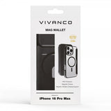 Vivanco iPhone 16 Pro Max -kotelo Mag Wallet Musta