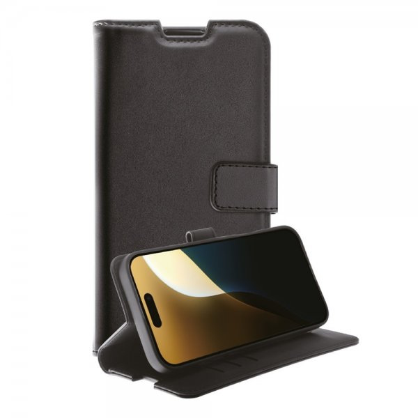 Vivanco iPhone 16 Pro Max -kotelo, Classic Wallet, musta