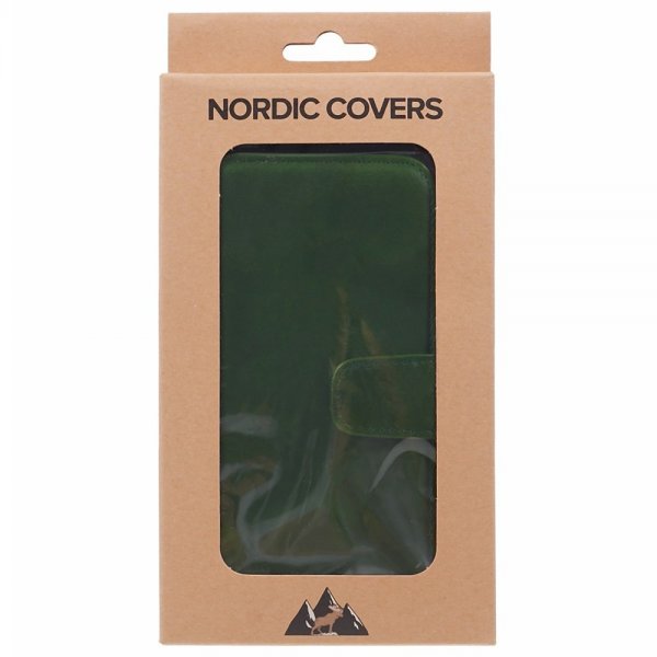 Nordic Covers iPhone 16 Pro Max Essential Leather Juniper Green -kotelo