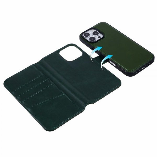 Nordic Covers iPhone 16 Pro Max -suojakotelo MagLeather Juniper Green