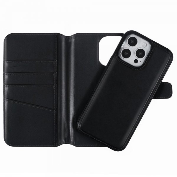 Nordic Covers iPhone 16 Pro Max MagLeather Raven Black -suojakotelo