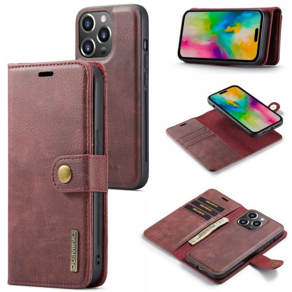 Dg.Ming iPhone 16 Pro Max -kotelo irrotettavalla kuorella, punainen