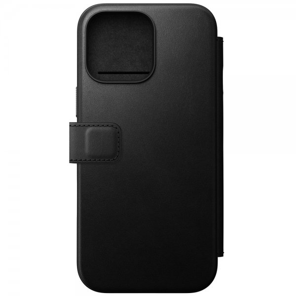 Nomad iPhone 16 Pro Max Modern Leather Folio -suojakotelo, musta