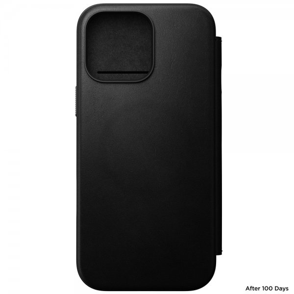 Nomad iPhone 16 Pro Max Modern Leather Folio -suojakotelo, musta