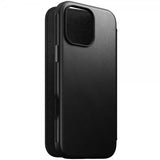 Nomad iPhone 16 Pro Max Modern Leather Folio -suojakotelo, musta