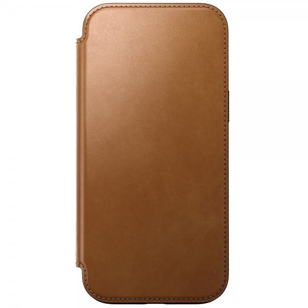 Nomad iPhone 16 Pro Max Modern Leather Folio -suojakotelo, English Tan