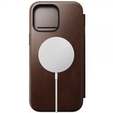 Nomad iPhone 16 Pro Max -kotelo, Modern Leather Folio, Horween Rustic Brown