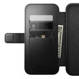 Nomad iPhone 16 Pro Max -kotelo, Modern Leather Folio, Horween, musta