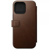 Nomad iPhone 16 Pro Max Modern Leather Folio -kotelo, ruskea