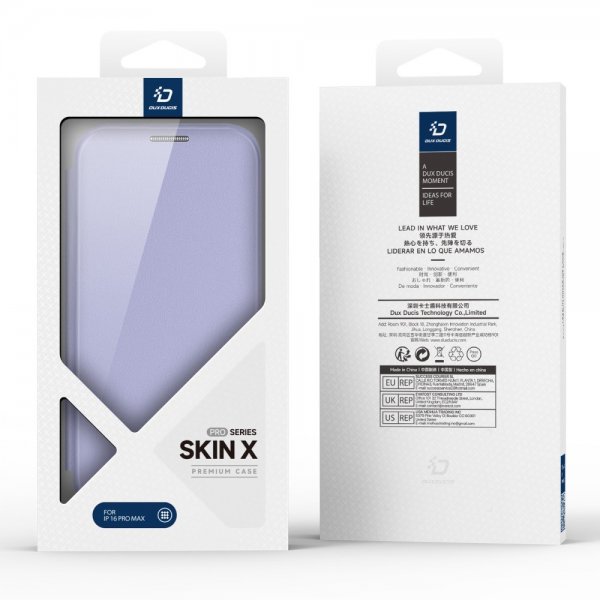 Dux Ducis iPhone 16 Pro Max -suojakuori Skin X Pro Series Kickstand MagSafe Violetti