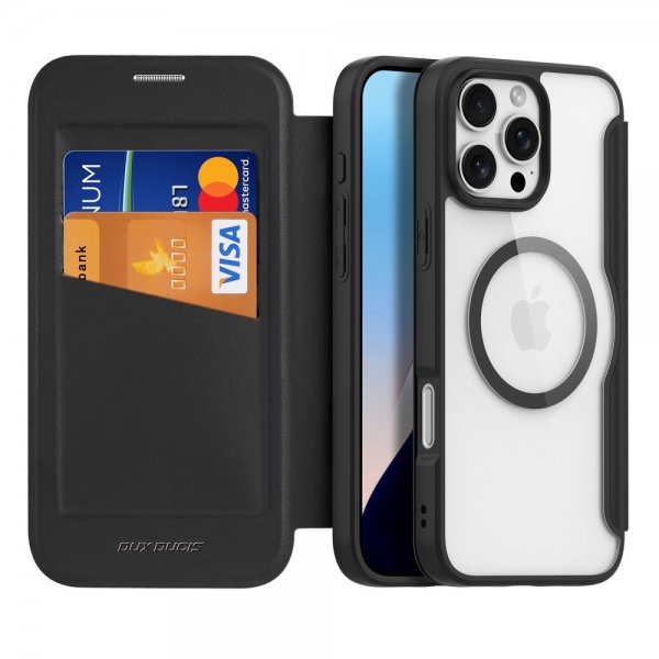 Dux Ducis iPhone 16 Pro Max Kuori Skin X Pro Series MagSafe Musta