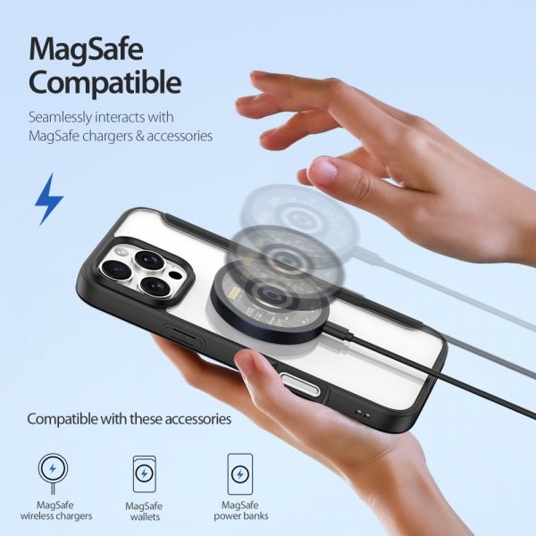 Dux Ducis iPhone 16 Pro Max Kuori Skin X Pro Series MagSafe Musta