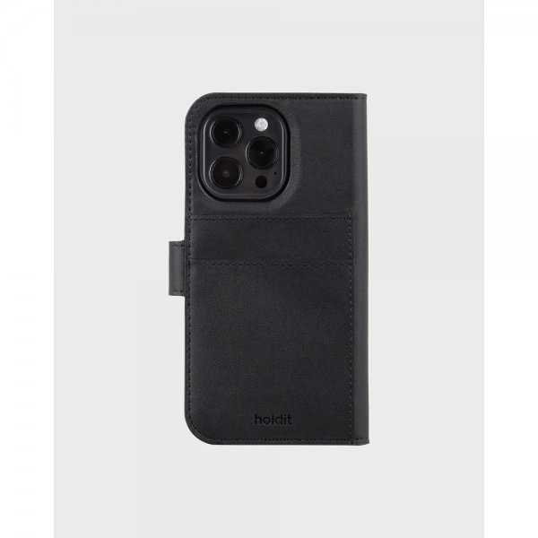 holdit iPhone 16 Pro Max Kotelo Wallet Case Magnet Plus Musta