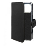 Celly iPhone 16 Pro Max -suojakotelo Wally Wallet Case, musta
