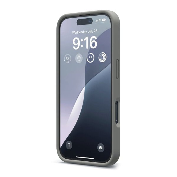 Rvelon iPhone 16 Pro Max Silikonikuori Harmaa