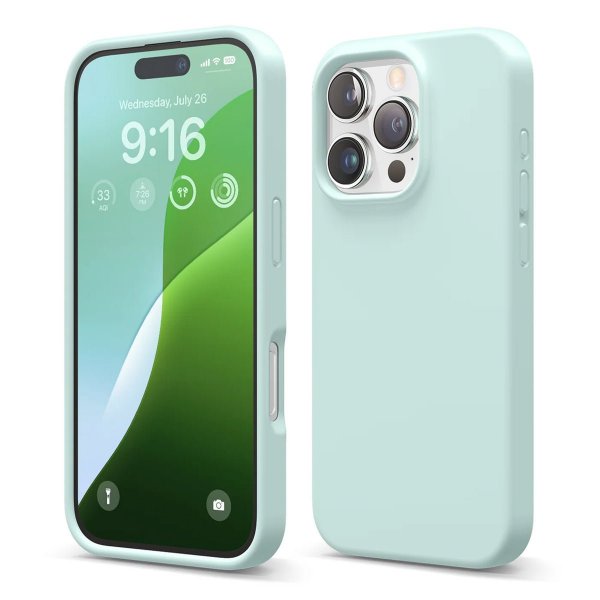 Rvelon iPhone 16 Pro Max -silikonikuori, vihreä