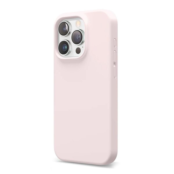 Rvelon iPhone 16 Pro Max Kuori Silikoni Vaaleanpunainen