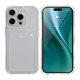 iPhone 16 Pro Max Suojakuori Korttipidikkeellä Iskunkestävä Läpinäkyvä