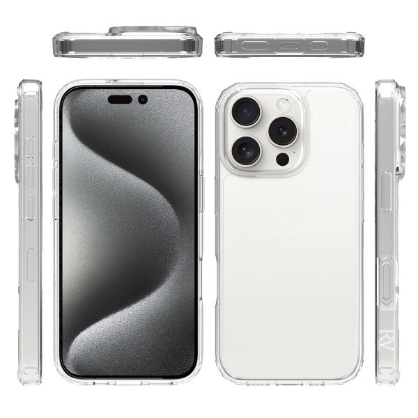 Rvelon iPhone 16 Pro Max Kuoret Silikoni Läpinäkyvä