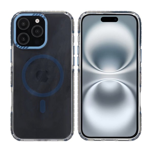 Rvelon iPhone 16 Pro Max Kuori TPU MagSafe Sininen